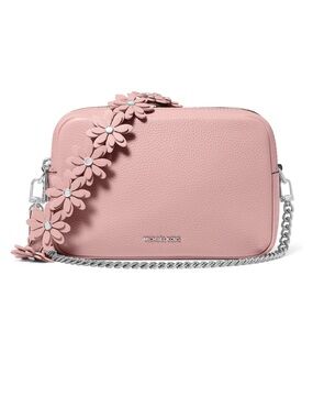 Michael Kors 

Blush Pink Floral-Strap Pebbled Leather Crossbody